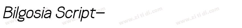Bilgosia Script字体转换